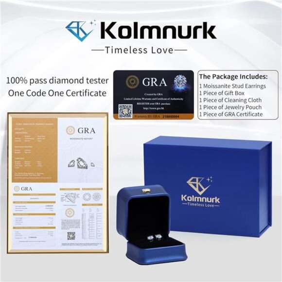 StudEarrings,0.6ct-4ct D Color VVS1 Clarity Brilliant RoundCut Lab Grown Diamond - Picture 6 of 7